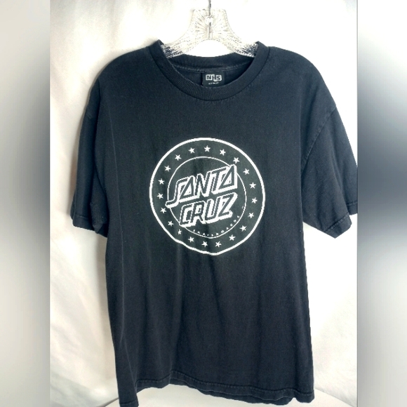 *Santa Cruz Black T-shirt Men's Size L - Picture 1 of 6